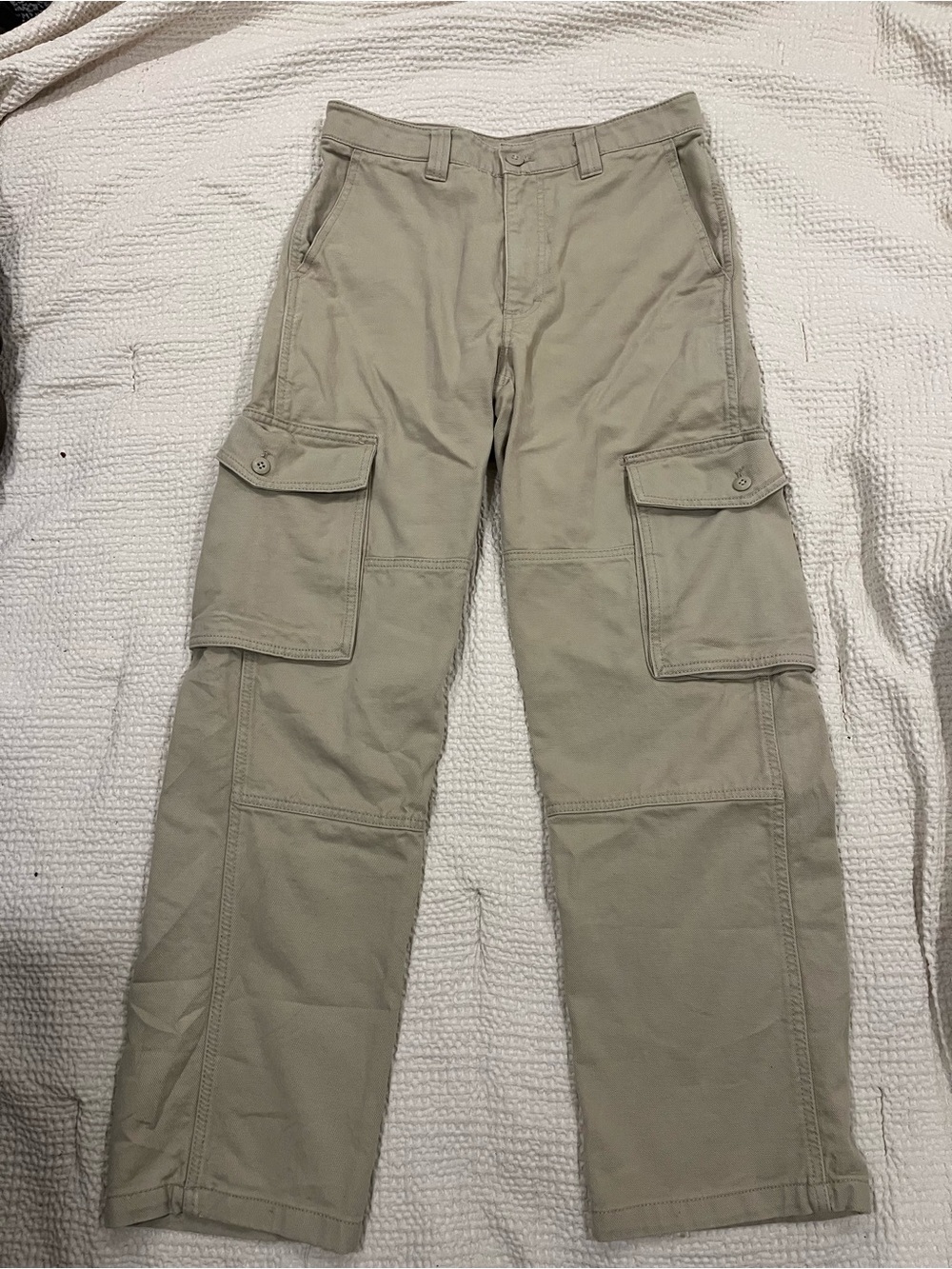Aritzia Tna Troop Cargo Pants Beige Tan Size 6 Straight Leg (Art #83374)